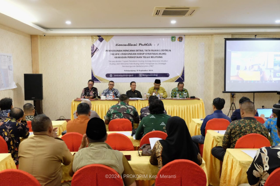 Pemkab Meranti Gelar Konsultasi Publik RDTR Kawasan Perkotaan Teluk Belitung