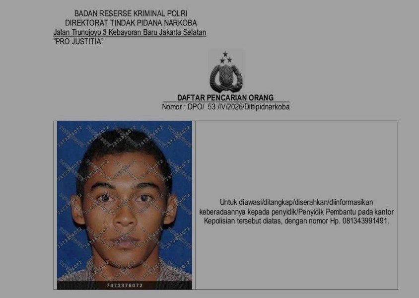 Polri Rilis DPO Kasus Narkoba: Handoko Buron Terkait Jaringan Sabu di Pekanbaru