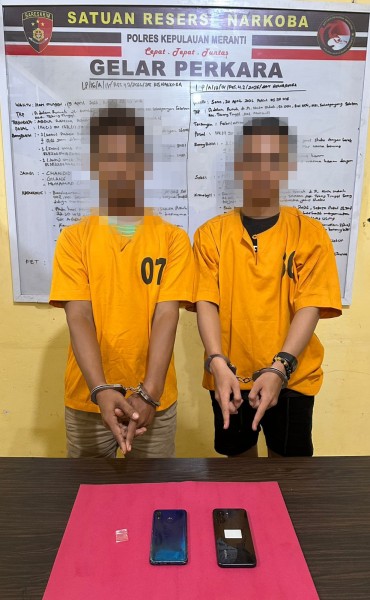 Aksi Nekat Buang Sabu Gagal, Dua Pria Di Meranti Diciduk Polisi