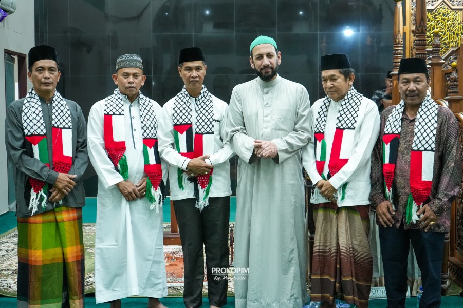 Sekda Sudandri Sambut Ulama Palestina dalam Safari Dakwah Ramadan di Masjid Agung