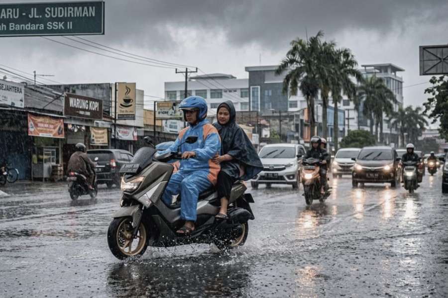 Hujan Berpotensi Guyur Sejumlah Wilayah Riau Sejak Pagi hingga Dini Hari