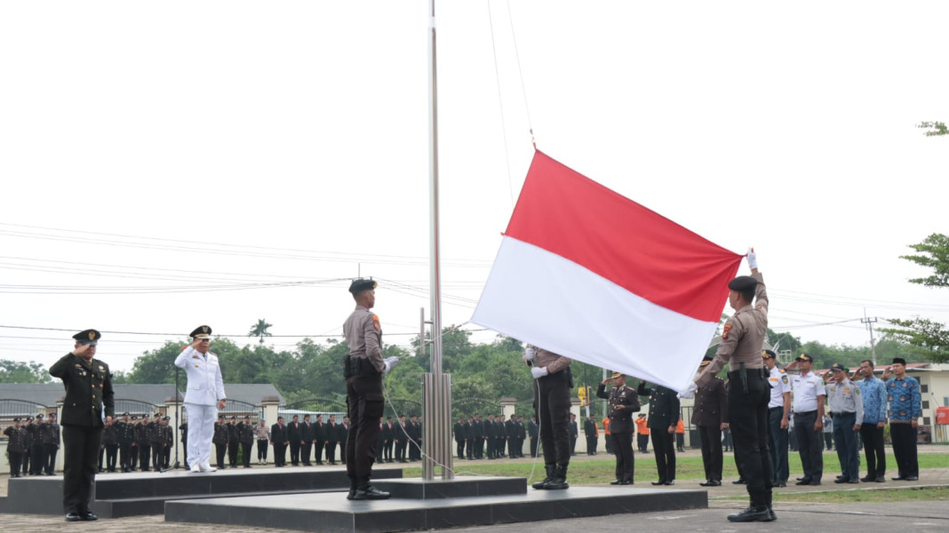 Digelar Upacara Hari Lahir Pancasila Di Halaman Mapolres Kepulauan Meranti