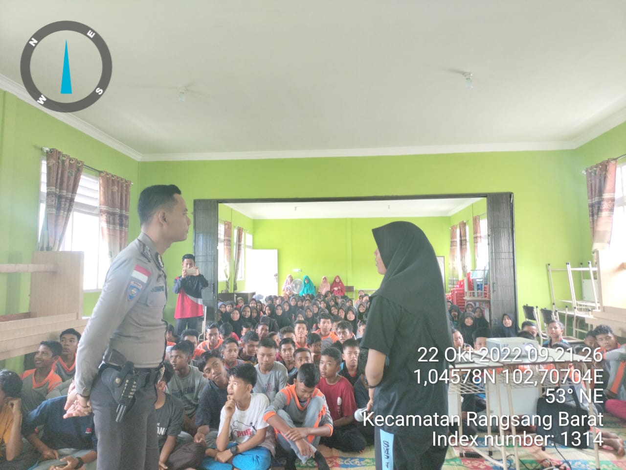 Polsek Rangsang Barat Gelar Sosialisasi Bahaya Bullying dan Narkoba