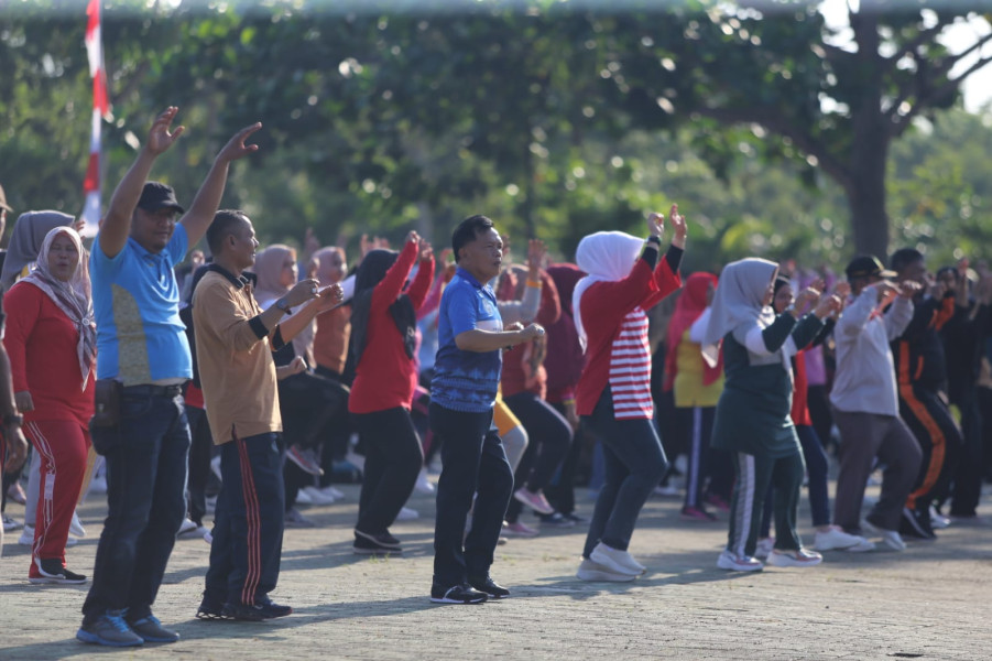 Pemkab Kepulauan Meranti Laksanakan Senam Pagi Setiap Kamis