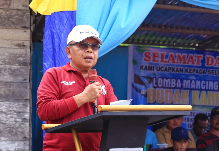 Bupati Asmar Buka Lomba Mancing di Desa Tanjung Gadai