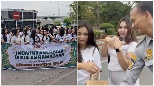 Ketika Gadis Pemandu Karaoke Turun ke Jalan Bagikan Takjil Hasil Keringat Sendiri