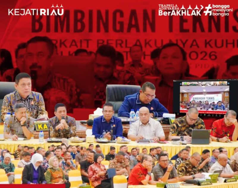 Jaksa Se-Riau Ikuti Bimtek Penerapan KUHP dan KUHAP Baru