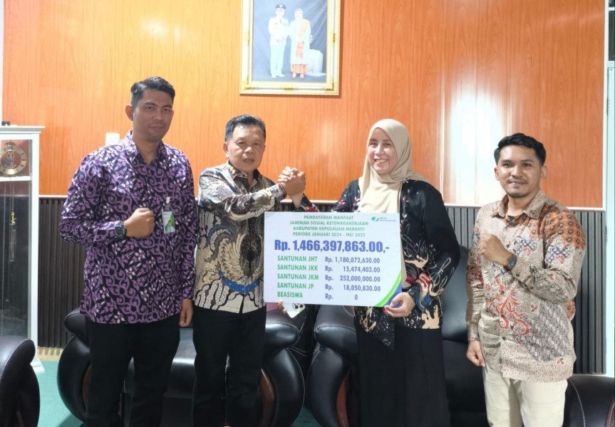 Bupati Kepulauan Meranti Terima Audiensi Kepala BPJS Ketenagakerjaan Cabang Dumai