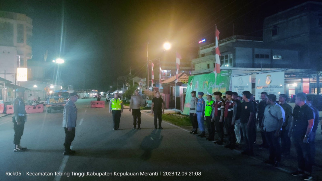 Patroli Blue Light Polres Kepulauan Meranti Imbau Pemilu Damai