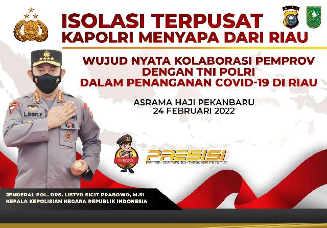 Kapolri Jenderal Listyo Sigit Kunjungi Riau, Hari Ini Tinjau Isoter