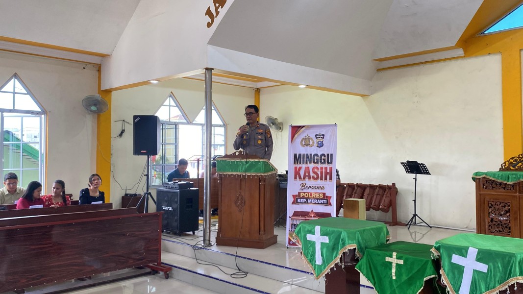 Pesan Program Minggu Kasih Polres Meranti di 8 Gereja: Kamtibmas, Karhutla dan Pilkades