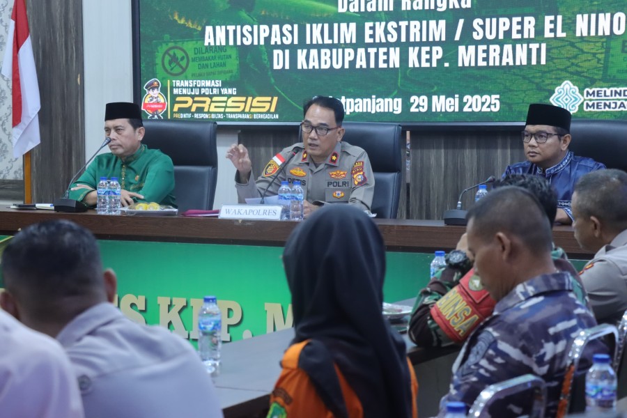 Polres Kepulauan Meranti Gelar Rakor Lintas Sektoral Antisipasi Karhutla dan Super El Nino 2026