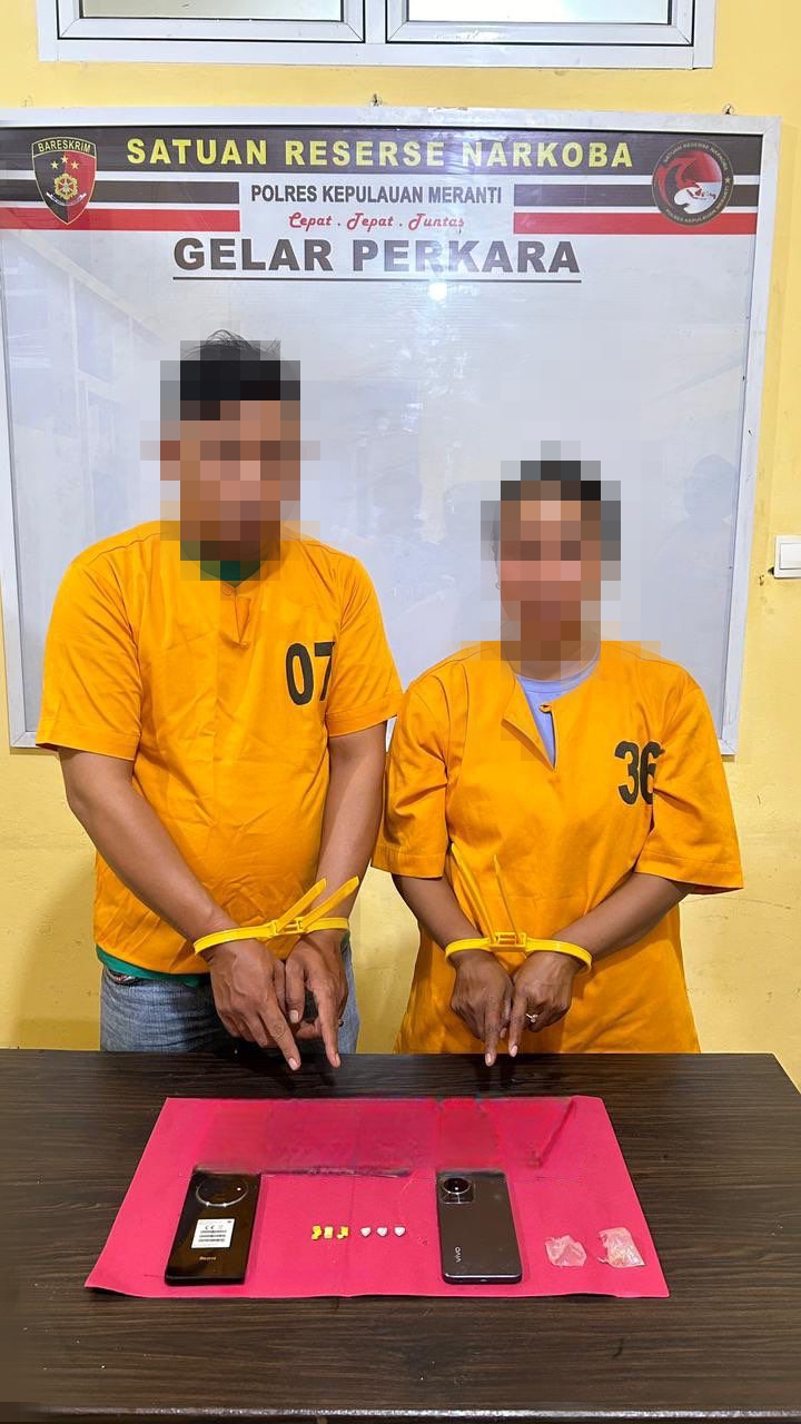 Polres Kepulauan Meranti Ringkus Pasutri Pengedar Ekstasi