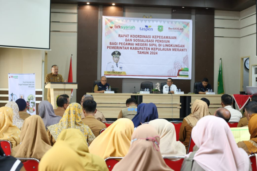 Sekda Bambang Suprianto Minta BRK Syariah Cabang Selatpanjang Beri Kemudahan Administrasi Tabungan Pensiun
