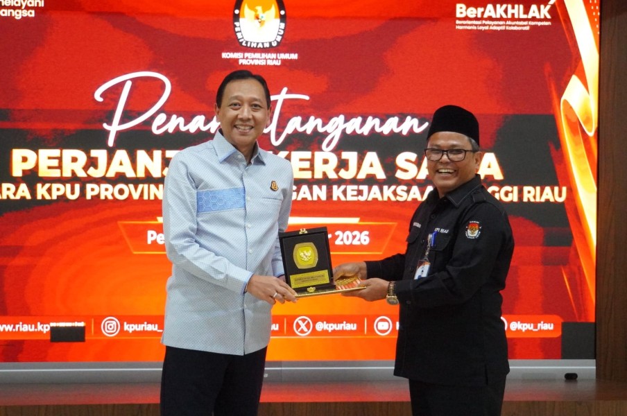 KPU Riau dan Kejati Riau Sepakati Kerja Sama untuk Perkuat Tata Kelola Kelembagaan