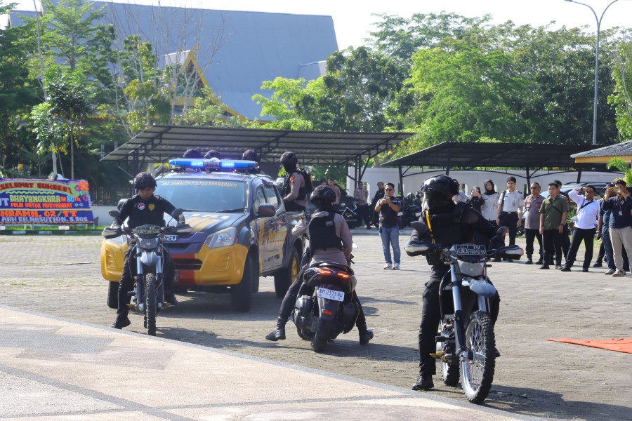 Atraksi Tim RAGA Polres Kepulauan Meranti Semarakkan Hari Bhayangkara ke-80