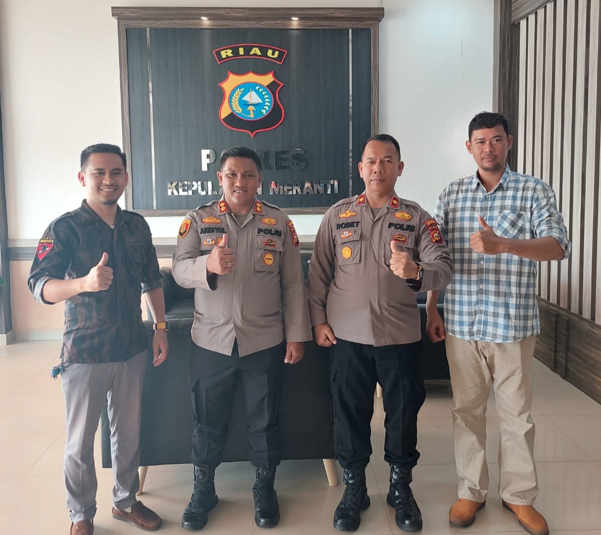 Kapolres AKBP Andi Yul Terima Kunjungan Ketua Karateker KBPP Meranti