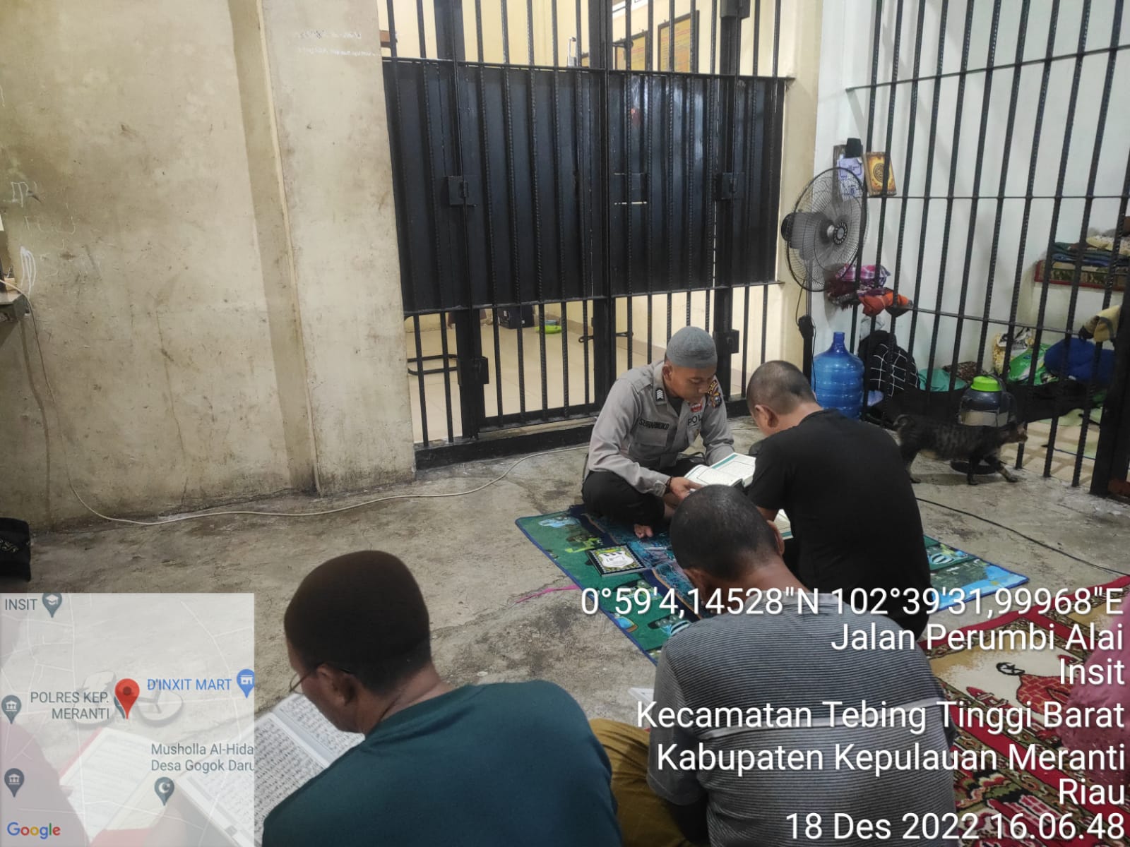 Polisi di Meranti Ajarkan Tahanan Rutan Mapolres Mengaji Alquran
