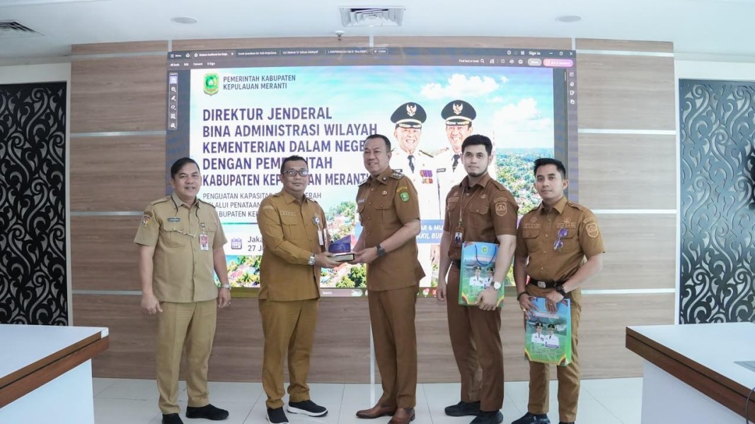 Wabup Muzamil Bahas Penegasan Batas Wilayah Kepulauan Meranti di Kemendagri