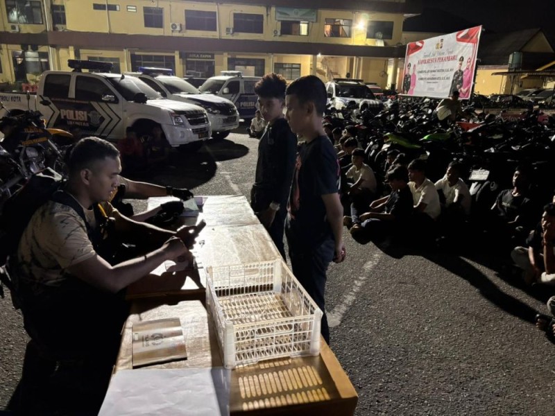 Razia Gabungan di Pekanbaru, 28 Motor Ditilang