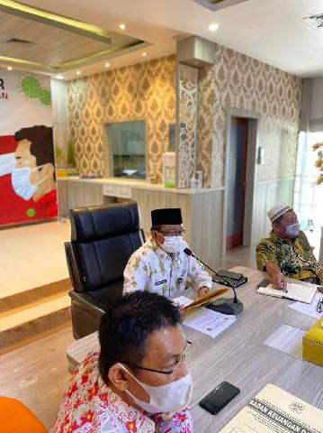 Sekda Siak ikuti Rakor Supervisi Pencegahan Korupsi Sertifikasi Aset PSU Riau