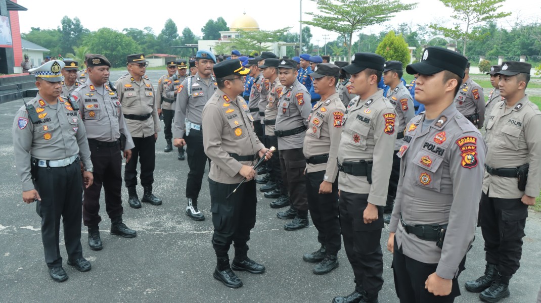 Kapolres Meranti Pimpin Apel Kesiapan Personel Pengamanan Hari Buruh