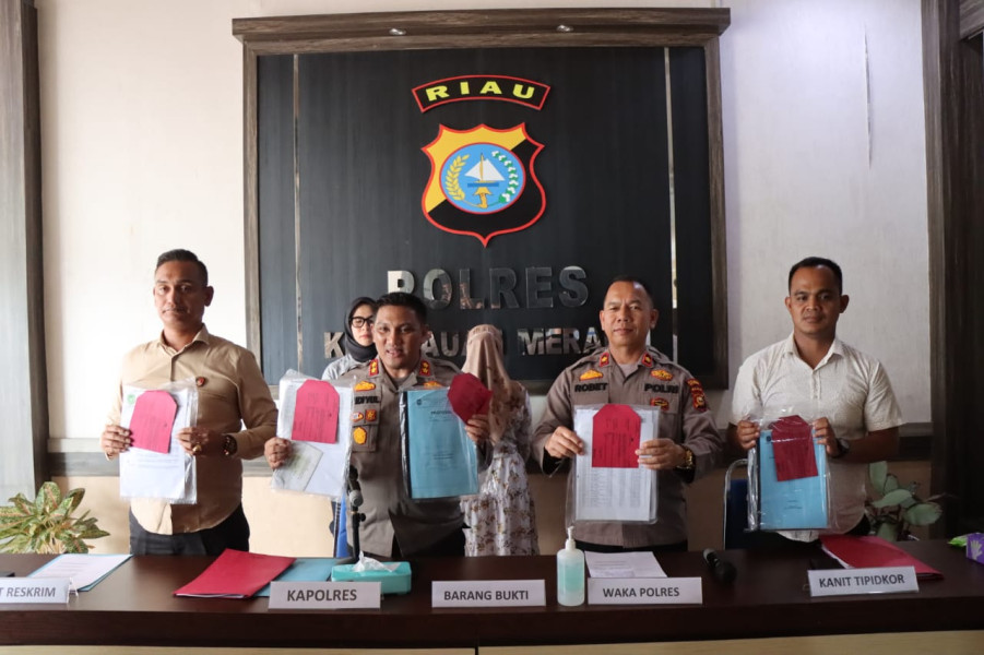 Polres Kepulauan Meranti Tetapkan Tersangka Korupsi UED-SP Pelantai Mandiri